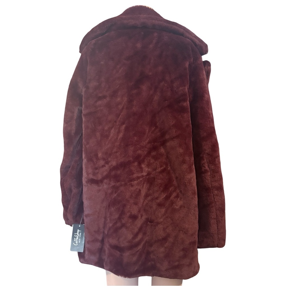 Coffee Shop New York Faux Fur Coat – Dark Bloodstone (Small) 🔥 🧥 💎 - Picture 5 of 10